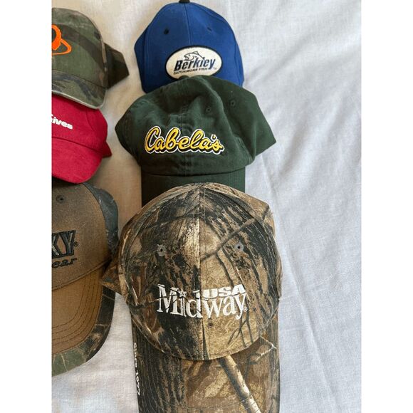 Men's Outdoor Themed Baseball Hat Lot of Nine Cabela's, Buck, Realtree, Bass Pro - Picture 3 of 7